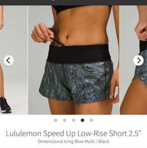 Lululemon speed up shorts, size 14 tall. NWOT.